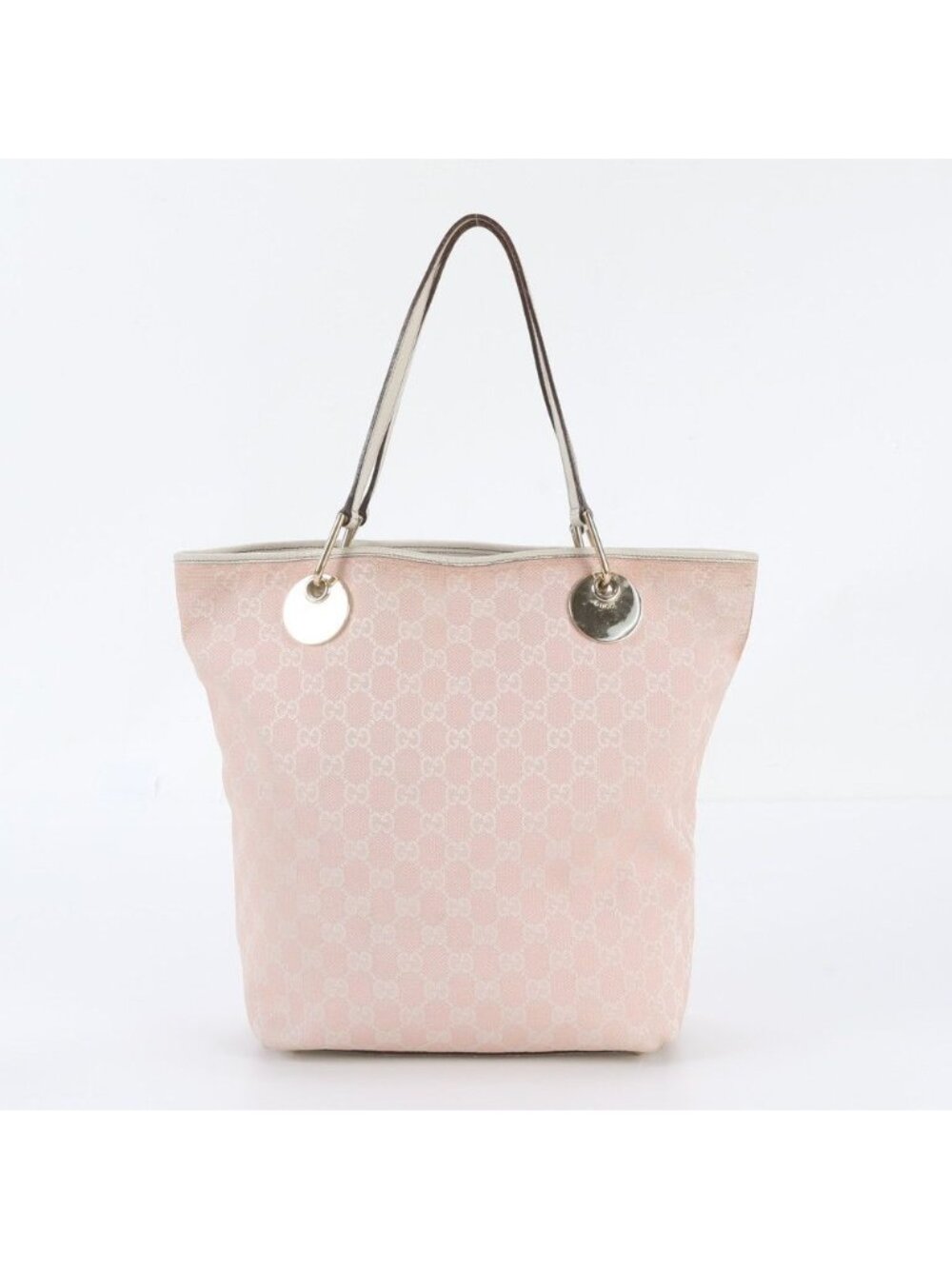 Gucci GG Canvas Leather Tote Bag Shoulder